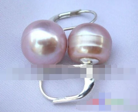 

Hot sell Noble- hot sell new - 1513 purple round freshwater pearl earring