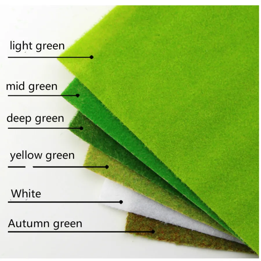 25*25 см пейзаж желтая зеленая трава коврик для модели поезд строительные бумаги расположение пейзажей газон Хо поезд макет