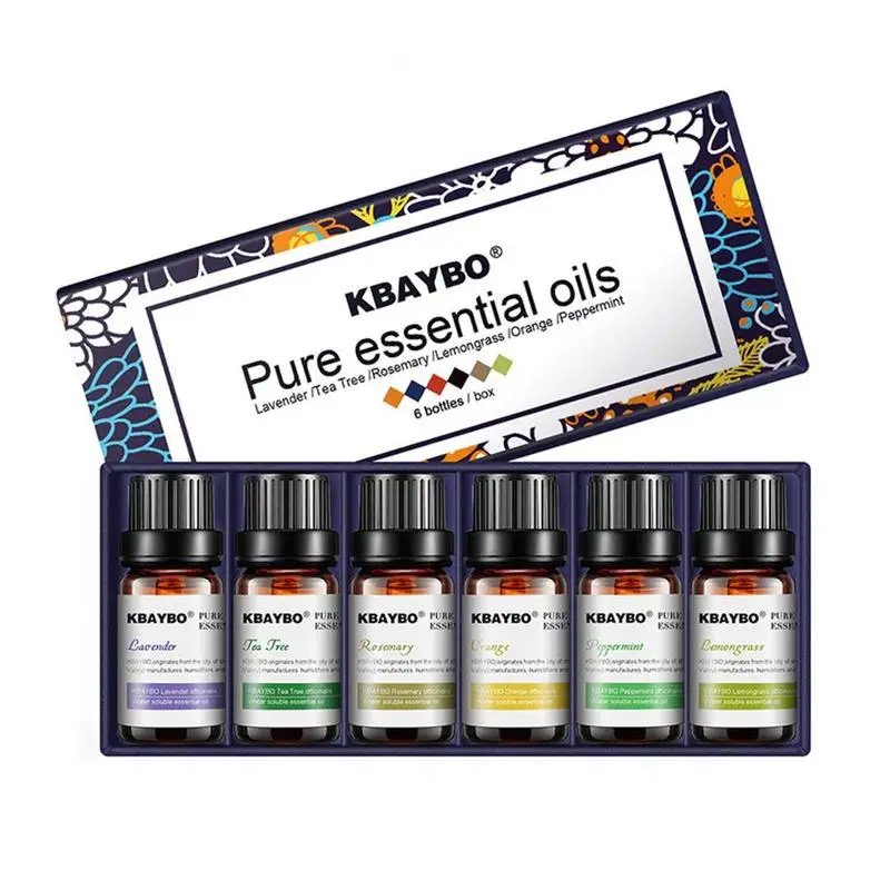 

6pcs/set Natural Plant Essential Oils For Aromatic Aromatherapy Diffusers Body Relax Aroma Lavender Tea Tree Oil Home Air Care