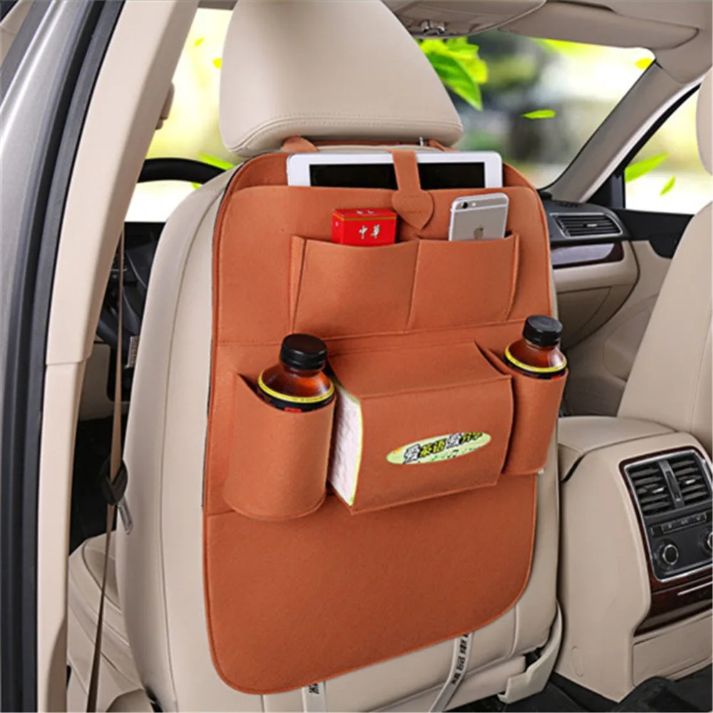 Multi-Pocket Car Organizer Auto Backseat Storage Bag Car Seat Organizer  Storage Holder Tissue Bag Drink Cup Holder Phone Pouch