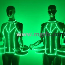 ЖК костюм для танцев RGB Сексуальное Женское светодиодное освещение для ночного клуба костюм