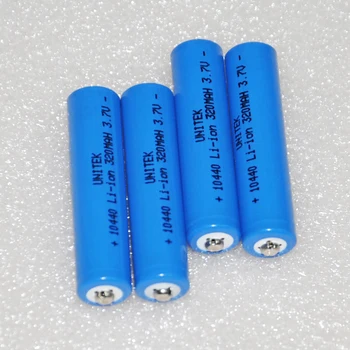 

4 8PCS 100% UNITEK 3.7v 10440 li-ion battery 320mah AAA 3A rechargeable lithium ion cell for LED laser flashlight torch