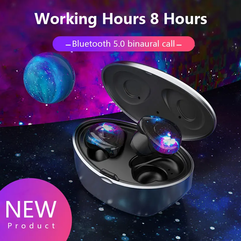 Профессиональные Мини 3D стерео звук Bluetooth наушники невидимые настоящие Беспроводные водонепроницаемые спортивные наушники с power bank