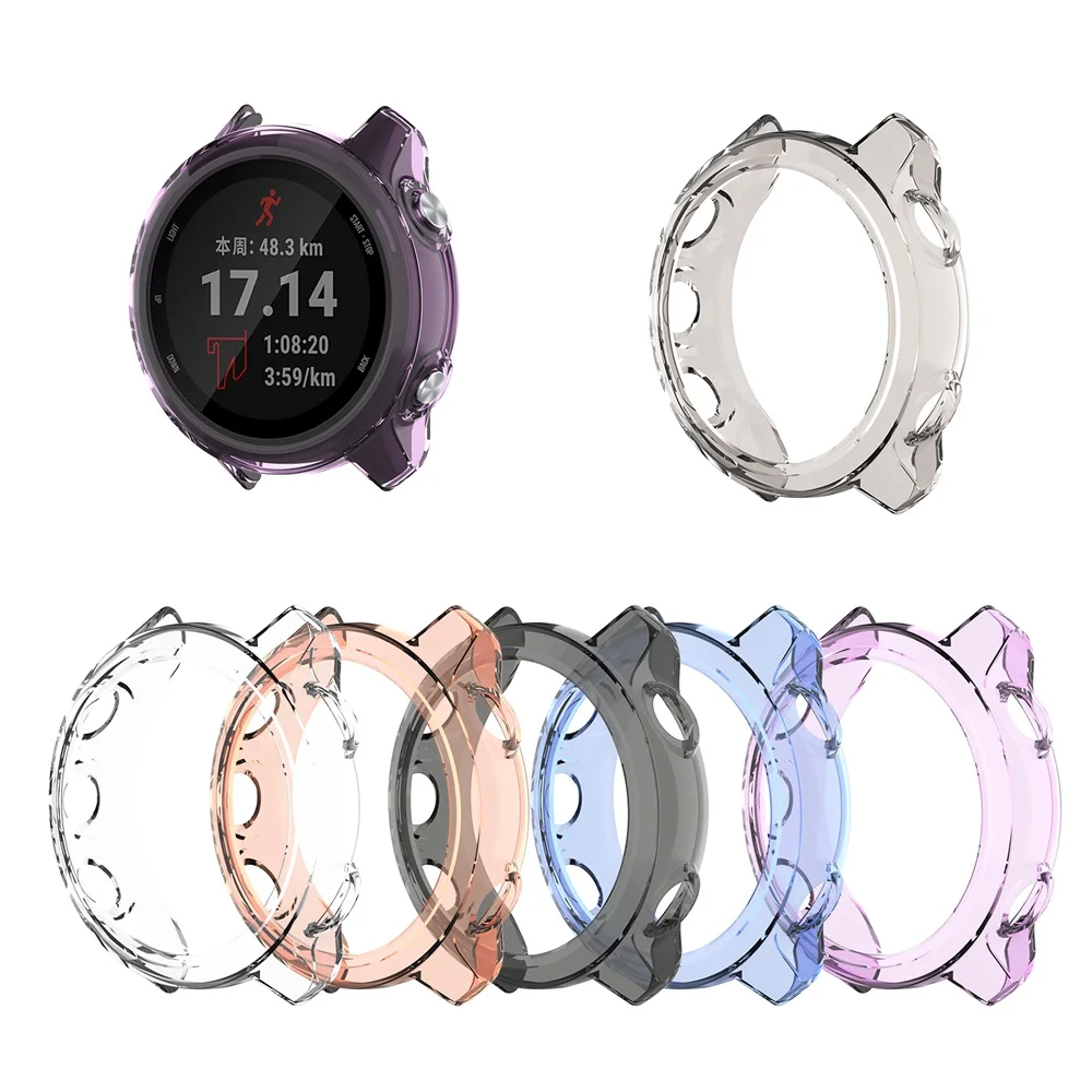 New Fashion Soft TPU Watch Case Bracelet Protective Watch Cover Hard Shockproof Screen Protector For Garmin Forerunner 245M/245