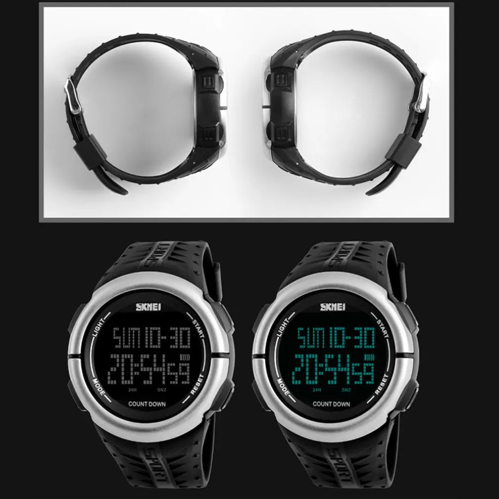 SKMEI Watch Men Outdoor Fashion Multi-function Electronic Watch Outdoor Luminous Waterproof Men's Led Watches Relogio