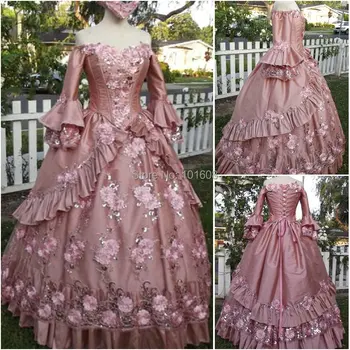 

1860S Victorian Corset Gothic/Civil War Southern Belle Ball Gown Dress Halloween dresses CUSTOM MADE R-102