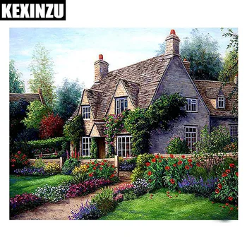 

KEXINZU Full diamond embroidery home decor diamondPainting Countryside house diamond mosaic gift Needlework diy 5d cross stitch