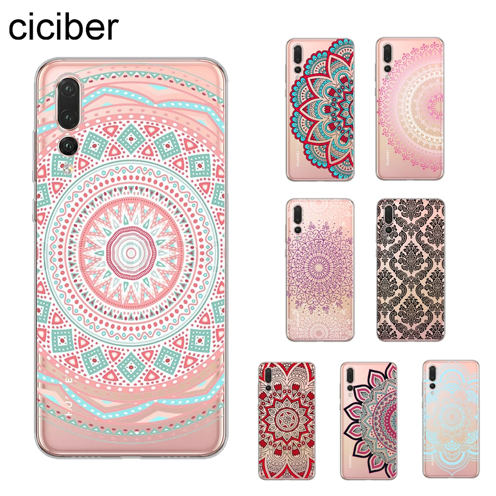 

ciciber Floral Lace Mandala Cover For Huawei P20 Lite P20 Pro P10 P9 P8 Plus Lite P smart Phone Cases Soft TPU Coque Fundas Capa