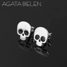 Черные чешские маленькие серьги-гвоздики с черепом для женщин, ювелирное изделие, 925 пробы серебряные серьги, подарок