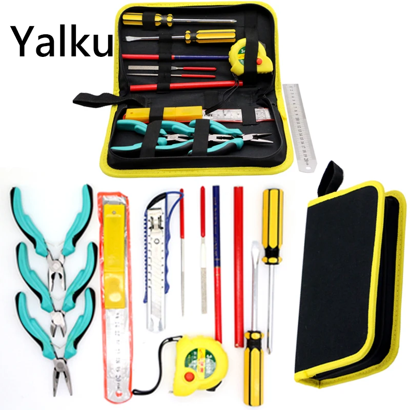 

Hand Tool Set General Household Hand Tool Kit with Toolbox Pliers Screwdriver 13 In1 Combination Tool Kit Blade Utility Knife