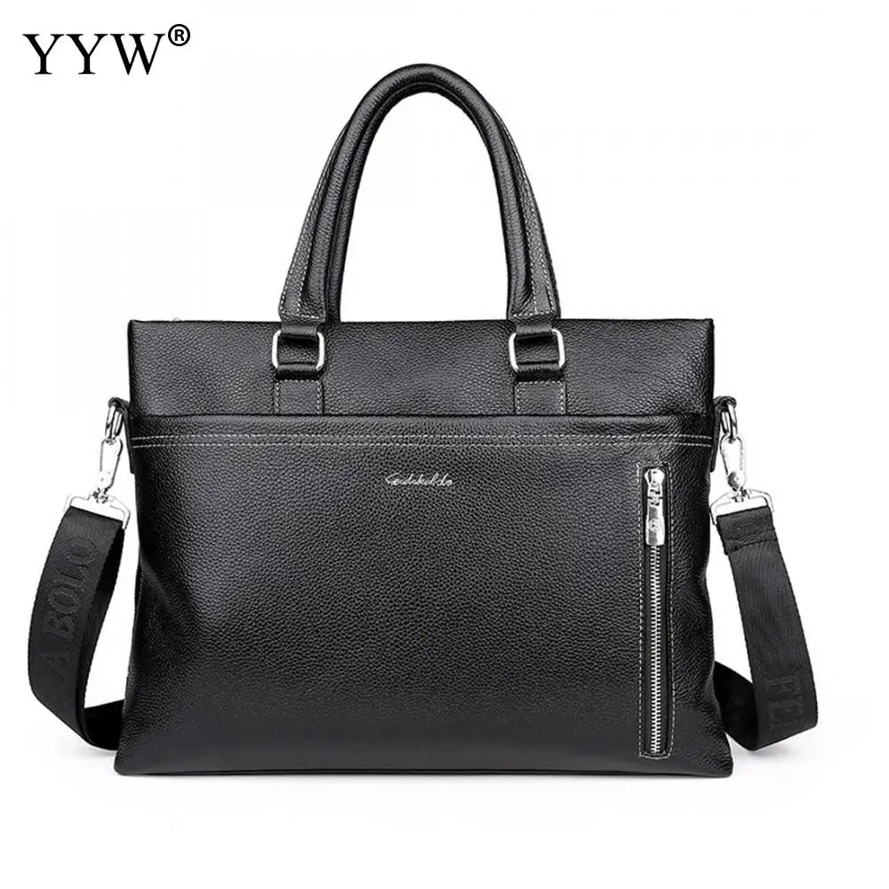 YYW новый мужской кожаный портфель водостойкий простой известный бренд деловой мужской портфель сумка роскошная сумка для ноутбука Bolsa Maleta