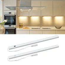 Умный Вкл/Выкл светодиодный датчик движения для кухонных огней/ручной волновой контроль, светодиодный Ночной светильник, жесткая полоса для шкафа, шкафа, домашнего декора