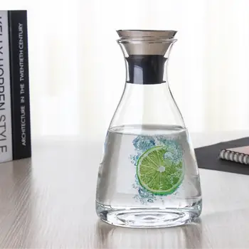 

Clear Glass Bottle Heat Resistant Pitcher Teapot Water Juice Beverage Flower Tea Jugs Drinkware Teapot