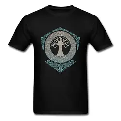 Vikings YGGDRASIL Tree of Life OM футболка Valhalla Son Мужская футболка с викингом герой сумасшедшие футболки 2019 Новое поступление Европа Crewneck футболки