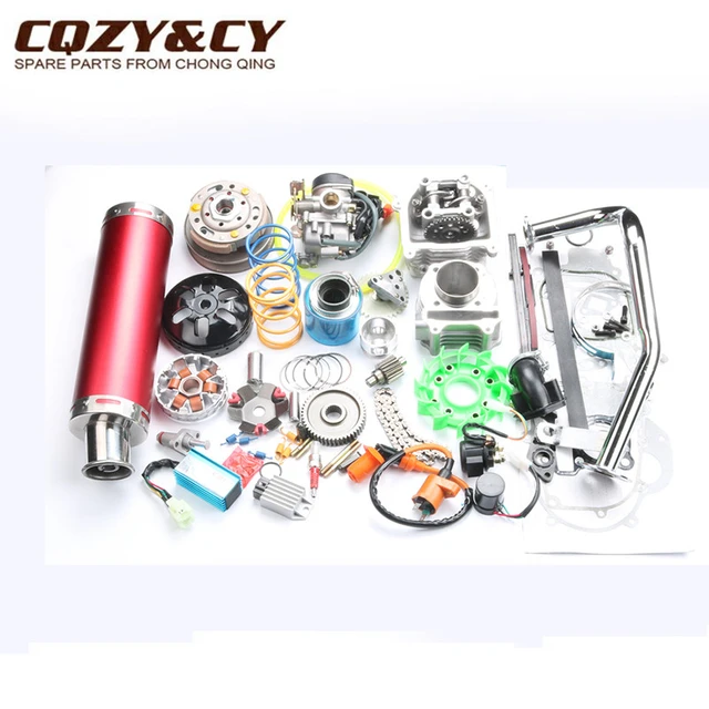 52mm Big Bore Performance Kit Gy6 50cc 139qmb Chinese Scooter Parts & 6-color Muffler - Engines & Engine Parts - AliExpress