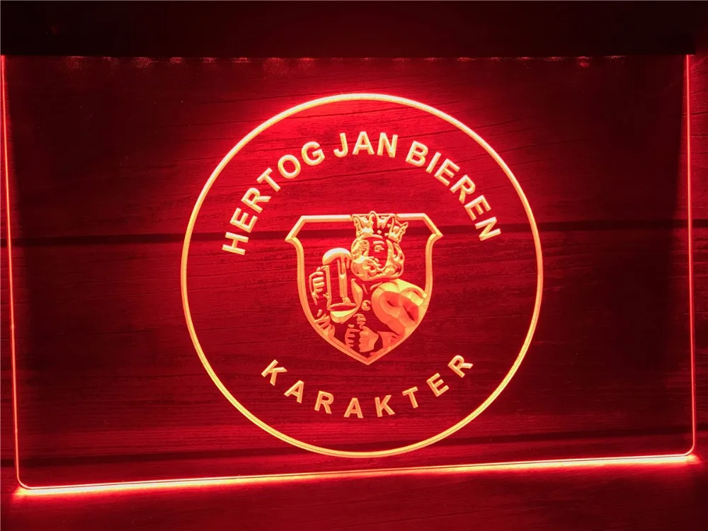 LR100 Hertog Jan Bieren Karakter Пивной бар pub светодиодный неоновый светильник|Таблички и