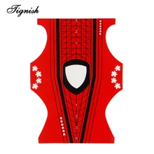 Tignish 100Pcs/Lot Nail Form For Acrylic UV Gel Tip Nails Extension Guide French DIY Tools Self-Adhesive Forms Stickers TYNF-012