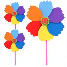 1 шт. наклейка эва шестилистная ветряная мельница многоцветная игрушка Сделай своими руками для детей 2-7 лет унисекс детские развивающие игрушки