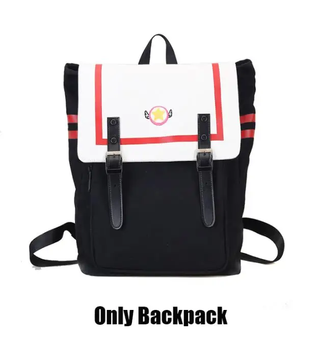 Открытка Каваий Captor рюкзак Сакура для женщин Cardcaptor Sakura холст путешествия Досуг школьные рюкзаки для девочек Лолита рюкзак Mochilas - Цвет: only backpack