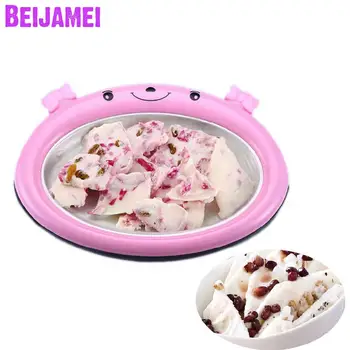 

Beijamei Instant Fried Ice Cube Maker Machine DIY Ice Cream Pan Homemade Children Mini Fast Freeze Fry Yogurt Plate