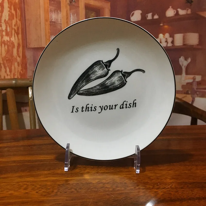 vegetable pattern dinner set (8)
