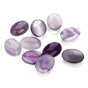 

10PCS Natural Stone Cabochon Amethyst Oval 10X14 12X16 13X18 15X20 18X25mm Egg Shape DIY Jewelry
