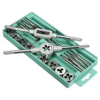 

Mayitr 20Pcs Tap and Die Wrench Set Threaded Cutting Set M3-M12 Pro Metric Tap Threaded Cutters Tool