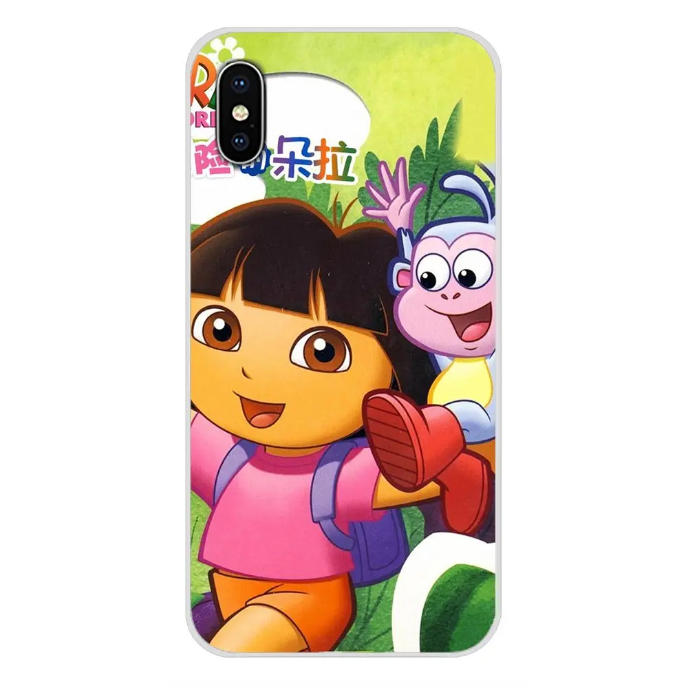 Мягкие прозрачные чехлы Dora The Explorer для Apple iPhone X XR XS MAX 4 5 6 6S 7 8 Plus ipod touch