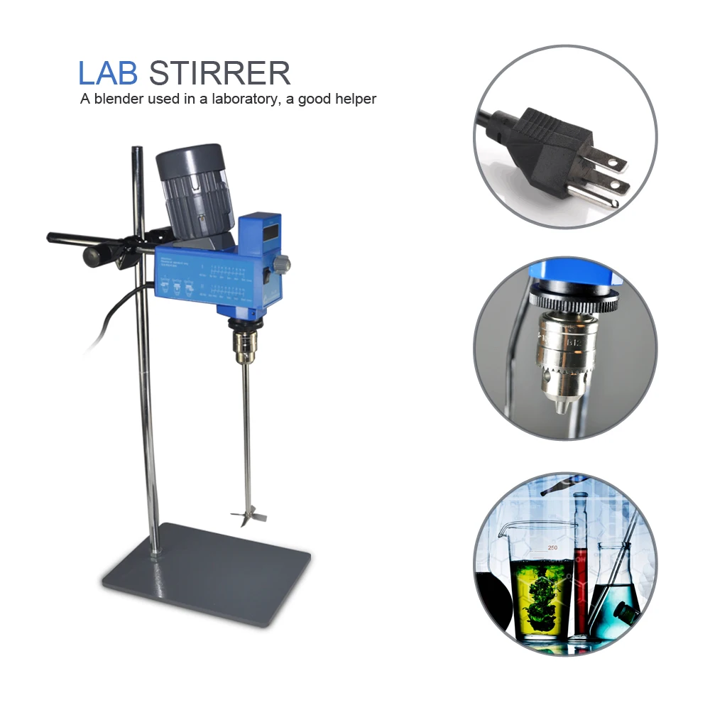 Научная цифровая лабораторная мостовая мешалка электрическая промышленная лабораторная жидкость смеситель 20л для средней вязкости