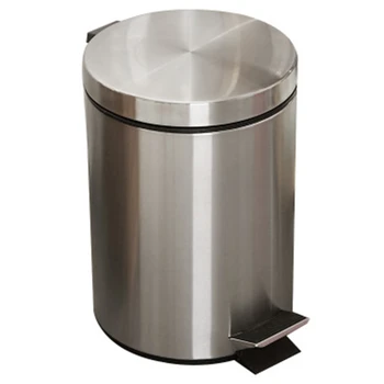 

8L Bathroom Trash Can Round Step Foot Pedal Dustbin Bucket With Lid Desktop Toilet Kitchen Car Bucket Garbage Can