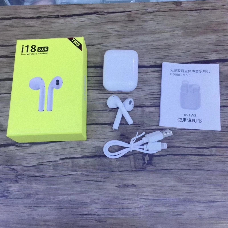 

Cheap and Good Quality i18 TWS Bluetooth 5.0 Wireless 3D Sound Earphone For Iphone Xiaomi Huawei All Smart Phones PK i7 i9 i11