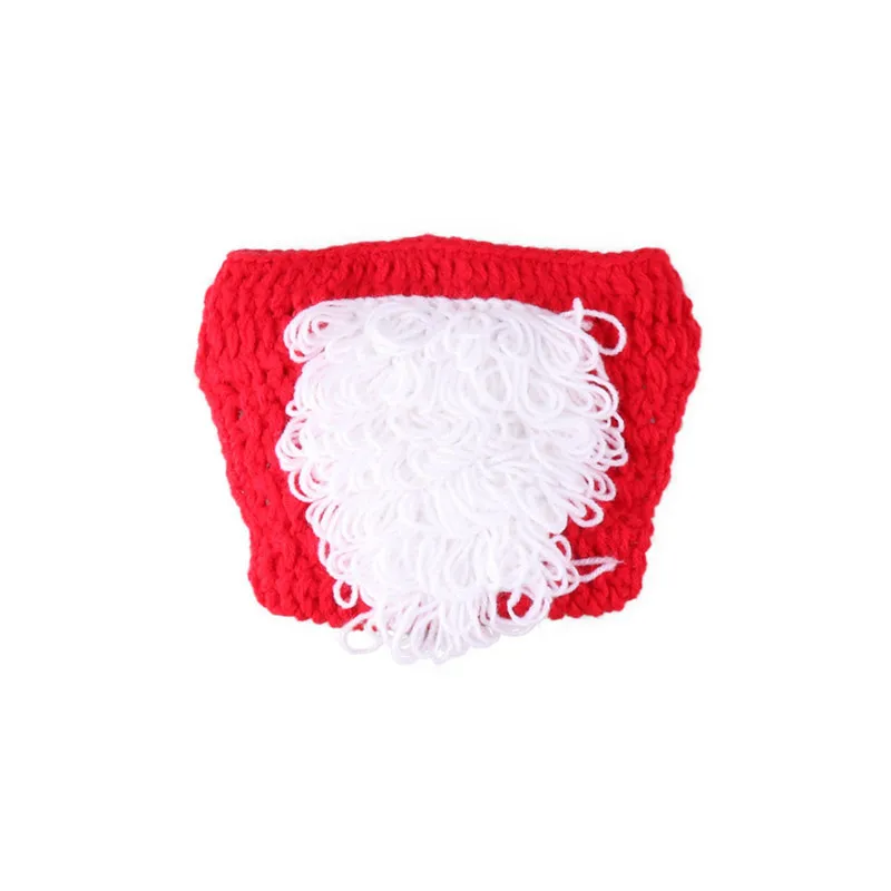 Newborn Baby Christmas Crochet Knit Photography Props Handmade Toddler Santa Clause Elf Hat Shorts Costume Baby Shower (4)