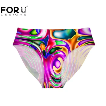 

FORUDESIGNS Sexy Multicolor Printed Women Panties Seamless Elastic Underwear Female 3D Panties String Bragas Calciha Sem Costura
