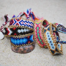 Плетеный веревочный браслет Haibianbeach богемный Национальный Ветер Дружбы Ручной веревки