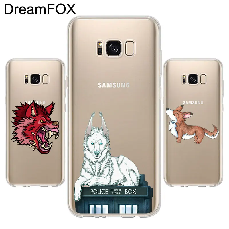 DREAM FOX K359 Fashion Wolf Soft TPU Silicone Case Cover For Samsung Galaxy Note S 3 4 5 6 7 8 9 Edge Plus Grand Prime |