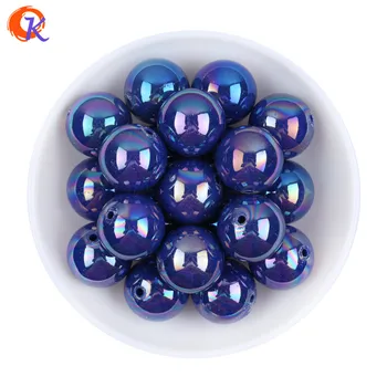 

Fashion Jewelry 20MM 100Pcs/Lot AB Shiny Solid Dark Blue Acrylic Chunky Bead Children DIY Handmade Accessories CDWB-701295