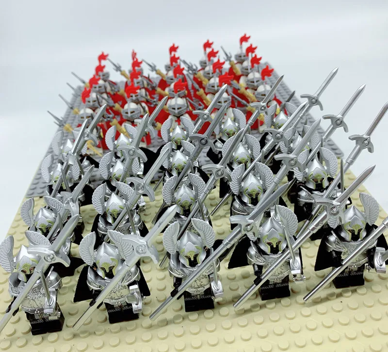 

21pcs per lot XP138 Fountain Guard Action Figure Soldier of Game of Throne Sword Building Blocks Bricks Toys