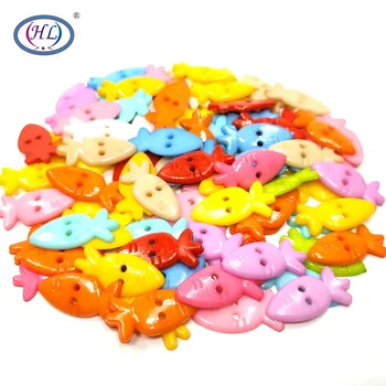 

HL 50/100pcs 25x12mm Mixed Colors Radish 2 Holes Plastic Buttons Children's Doll Sewing Crafts Accessories DIY Scrapbooking