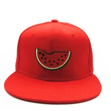 LDSLYJR арбуз фрукты вышивка хлопок бейсбол кепки хип-хоп бейсболка с возможностью регулировки размера шапки для мужчин и женщин 225