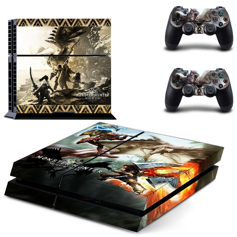 Monster Hunter World MHW PS4 наклейка на кожу Виниловая для Sony Playstation 4 консоль и 2 контроллера