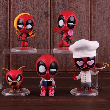 

Hot Toys Cosbaby Chef Lounging Lady Deadpool Dogpool Kidpool Headpool Bobblehead Figure Action PVC Collectible Model Toy
