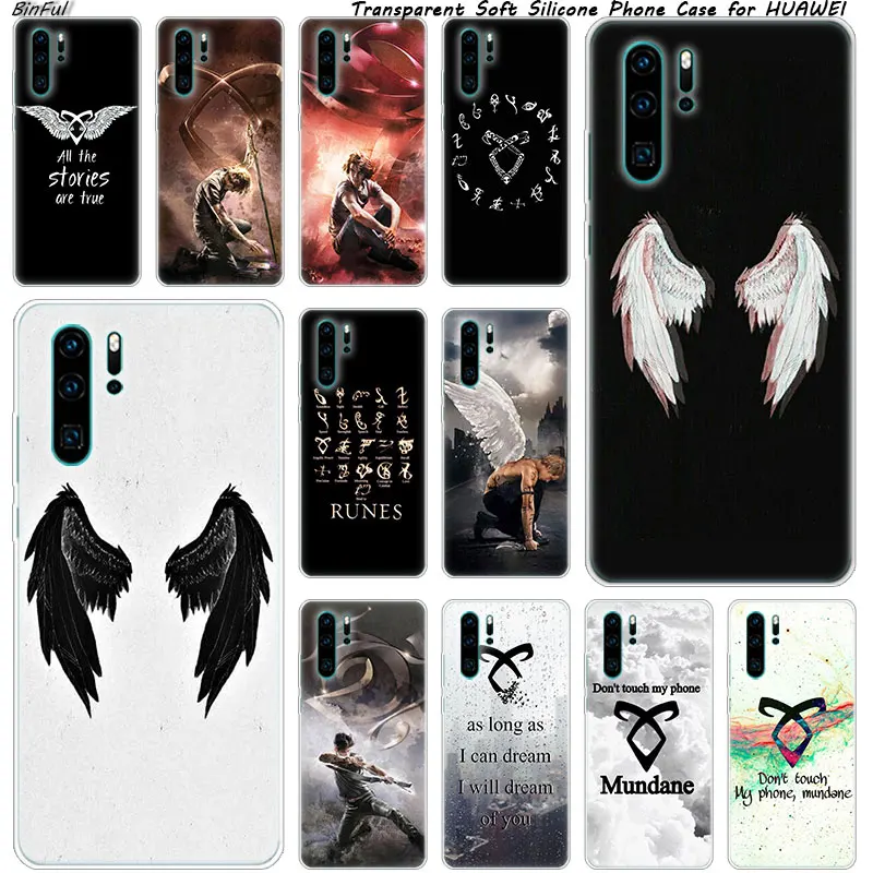 

Shadowhunters Soft Silicone Phone Case for Huawei P30 P20 Pro P10 P9 P8 Lite 2017 P Smart Z Plus 2019 NOVA 3 3i Fashion Cover