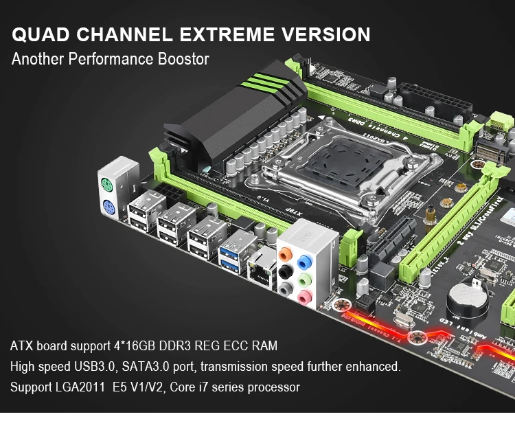 Комплект материнской платы Kllisre X79 с Xeon E5 2689 4x4GB = 16GB 1600MHz DDR3 память ECC Reg с радиатором