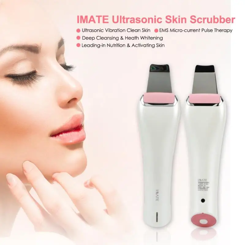 Ultrasonic Facial Cleaner Skin Scrubber Massager Dead Skin Remove face