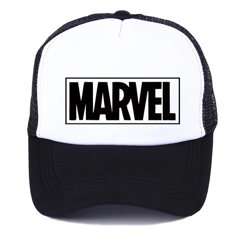 

MARVEL Comics letter youth Baseball Caps Summer Leisure Adjustable Hats Mesh trucker hat Fashion men women Mesh cap Visor