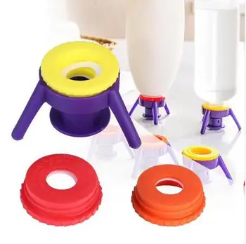 

Toss It Bottle Cap Stand Kit Plastic Bottle Holder Useful Shampoo Bracket Leakproof Cover Flip-it Inverted Caps Bottle Storage