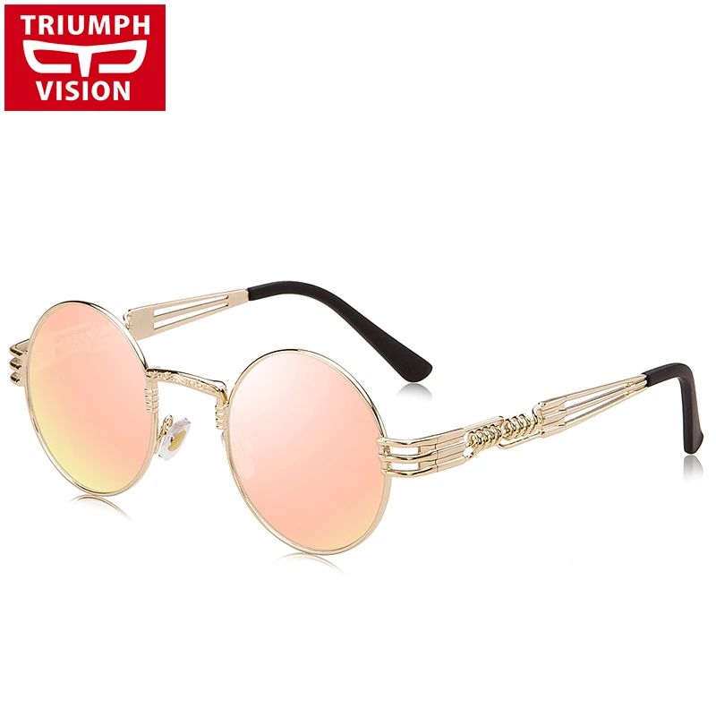 TRIUMPH VISION, винтажные круглые оправы для очков, стимпанк, прозрачные линзы, оптическая оправа, ретро оправа для очков, очки, Новинка - Цвет оправы: 004
