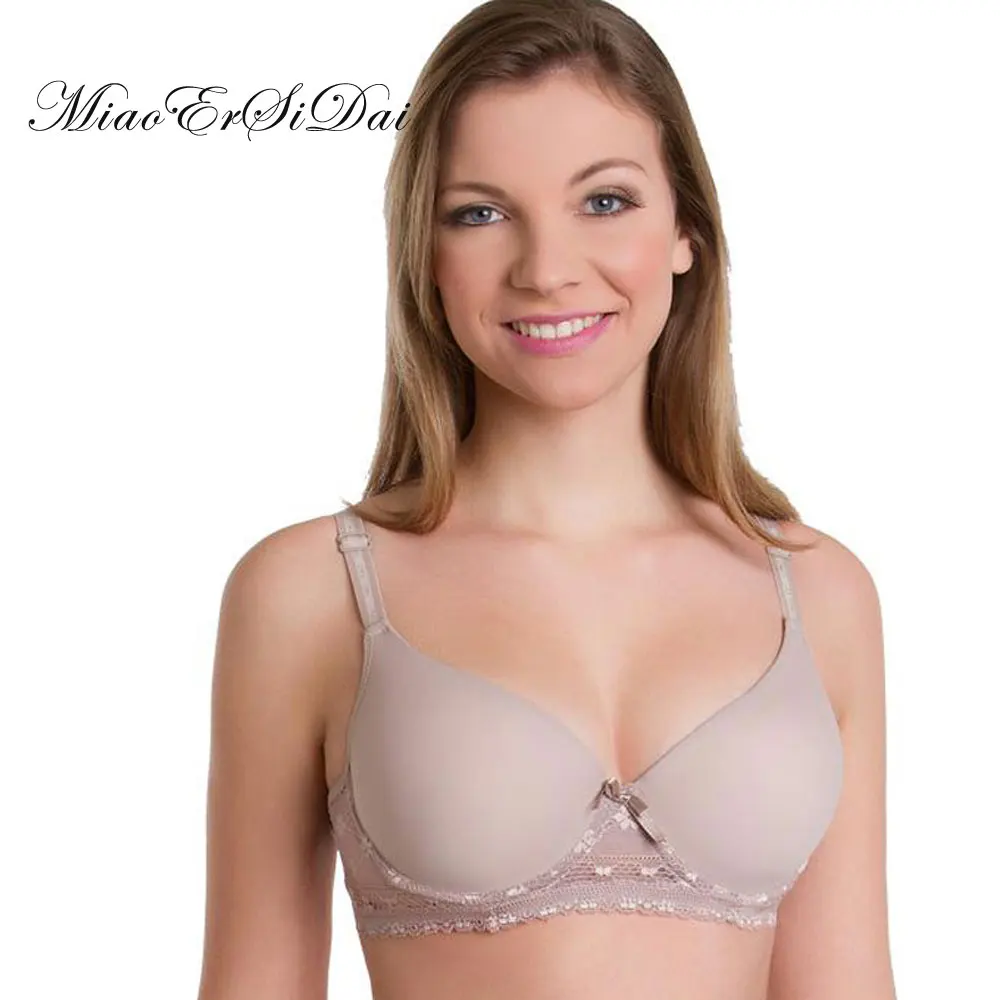 

MiaoErSiDai Bras for women lace bralette khaki/black