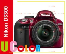 Nikon D3300 DSLR 24.2 MP HD 1080p Digital SLR Camera Body + 18-55mm Lens – RED