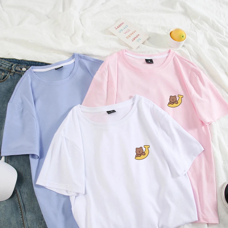 

Men's Banana Bear Printed T shirt Funny Design Print T-shirt Unisex Summer Humor Design Joke Hipster T-Shirt 10 Colors T Shir
